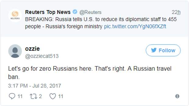 Хамству нет предела: американцы предложили «свести число русских до нуля»