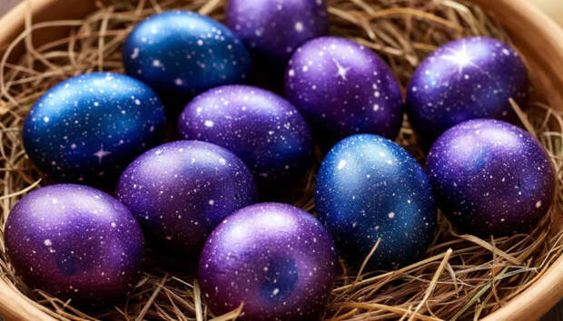 Красители в мусорку: космические яйца на Пасху делаются из того, что вы хотели выбросить