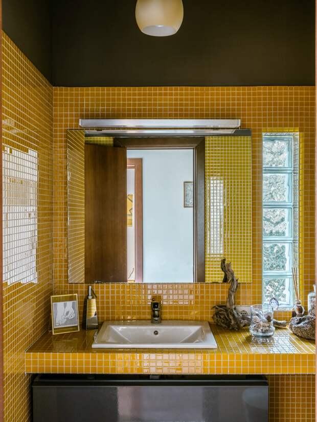Желтый цвет в ванной комнате: яркие идеи из реальных интерьеров