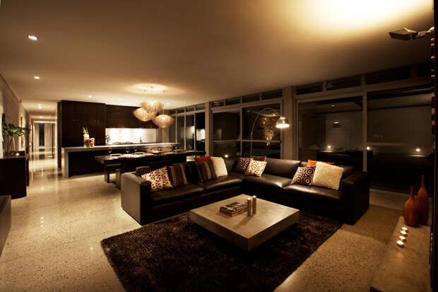 Дизайн интерьера гостиной в коричневых тонах: кофе и шоколад