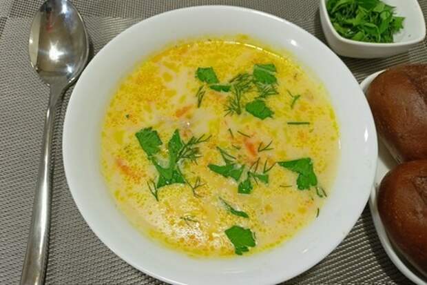 Грибной суп с плавленным сыром: фото шаг 6