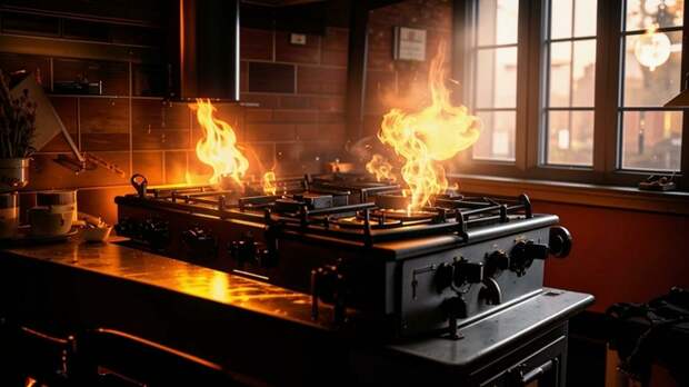 Газовая плита / Изображение сгенерировано FusionBrain.AI от Sber AI / amic.ru