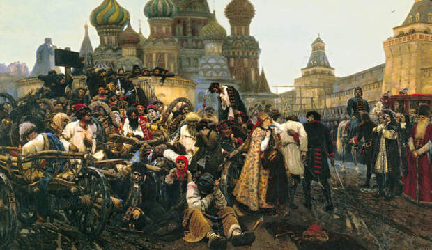 В. И. Суриков. «Утро стрелецкой казни». 1881 год. 