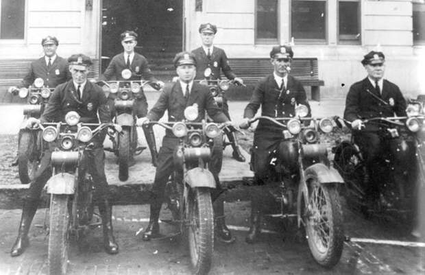 Моторизованное подразделение Тампа. США, 1920-е гг. военное, жандармы, исторические фото, милиция, полиция, факты