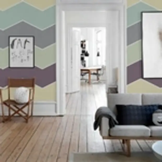 8 идей для покраски стен в два цвета