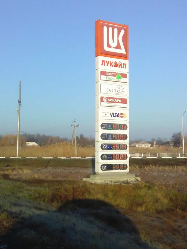 Показываю цены на бензин в Краснодарском Крае! Может пригодиться тому кто решил поехать на Юг!
