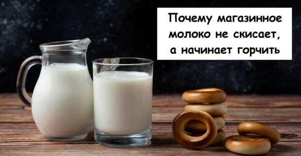 Почему магазинное молоко не скисает, а начинает горчить