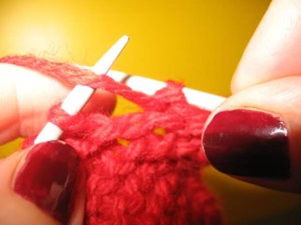Изнаночные петли и платочное вязание (уроки вязания)