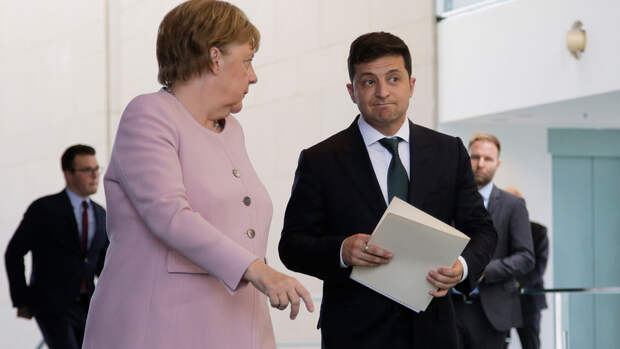 Немецкие СМИ обвинили Зеленского в оскорблении правительства Меркель