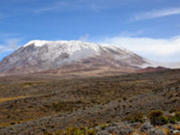 Танзания. View on Uhuru peak, highest african point, worlds highest free standing mountain. Kilimangaro, Tanzania. Фото znm666 - Depositphotos