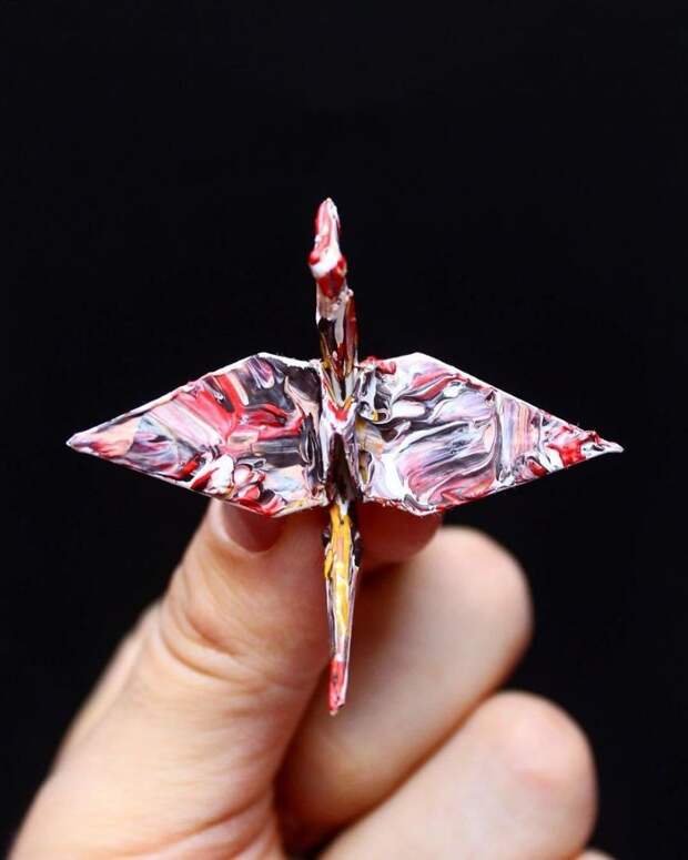 Поразительные журавлики оригами в разных техниках