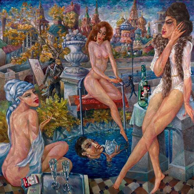 KALININ, VIATCHESLAV (B. 1939)moscow jacuzzi 93.jpg