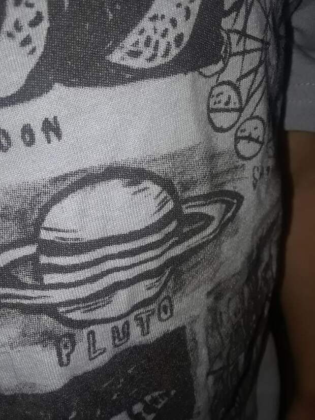 My Son's Shirt Has Saturn Marked As Pluto