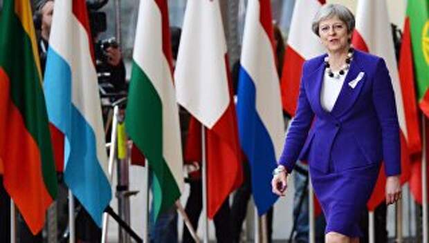 Премьер-министр Великобритании Тереза Мэй на саммите ЕС в Брюсселе. 22 марта 2018