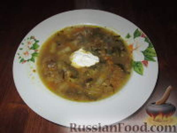 Фото к рецепту: Рассольник с куриными потрошками и гречкой