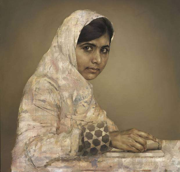 портрет Малалы Юсуфзай. художник Jonathan Yeo