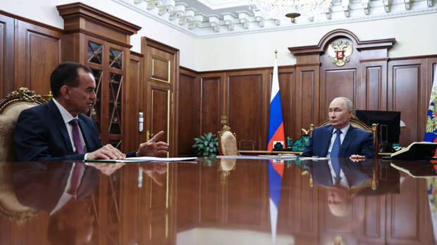 Зерно, пляжи, вино: Путин и Кондратьев обсудили развитие Краснодарского края