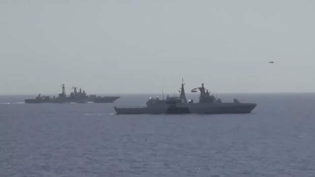 Корабли ТОФ и фрегат ВМС Египта провели совместные учения в Средиземном море