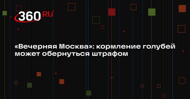«Вечерняя Москва»: кормление голубей может обернуться штрафом
