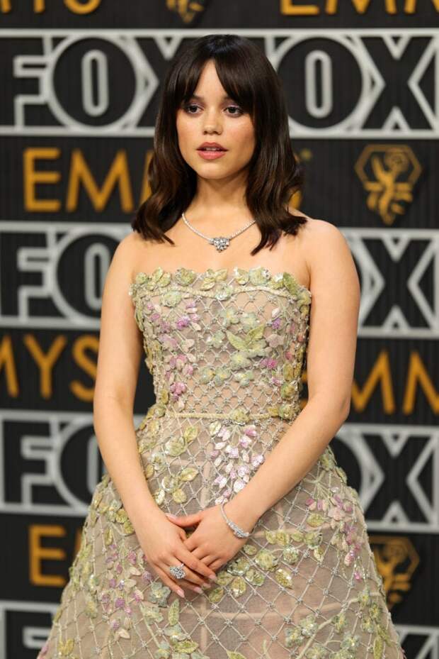 Jenna Ortega attends the 75th Primetime Emmy Awards at Peacock Theater on January 15, 2024 in Los Angeles, California.