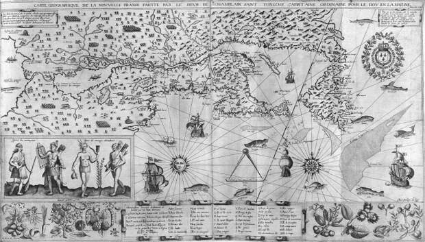 Карта Новой Франции, 1613 год