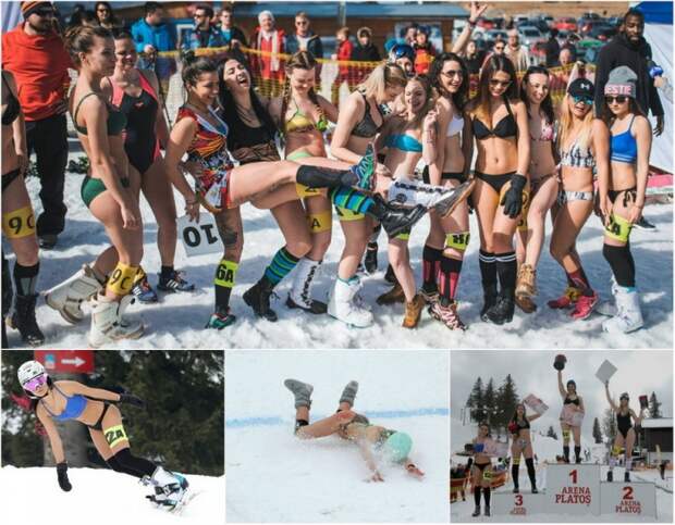 Соревнования по спуску с горы в бикини прошли в Румынии