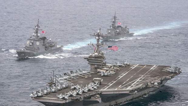 ВМС США и Японии у границ России. Источник изображения: 
