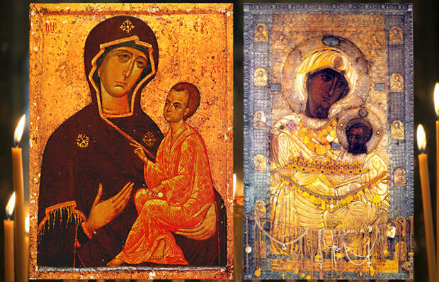 Тихвинская и Иверская иконы Матери Божьей