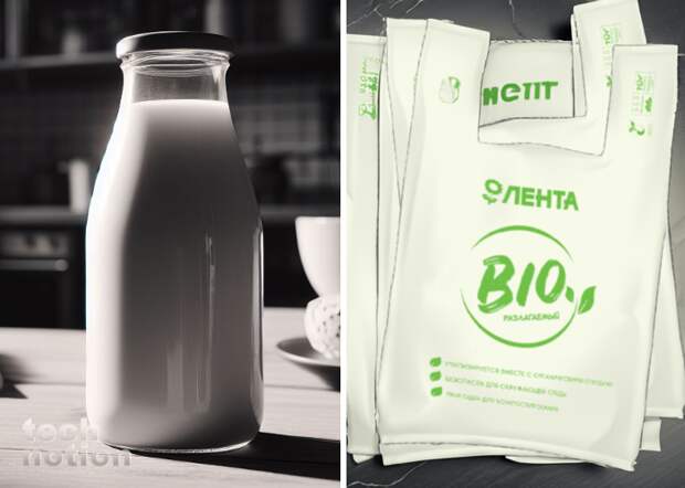 Стеклянные бутылки для молока, родом из Советского Союза / Изображение: дзен-канал technotion