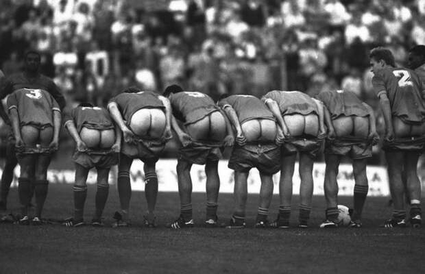 Пламенный привет от игроков "Уимблдона". ) Англия, 1988 год. история, мгновения жизни, фотография