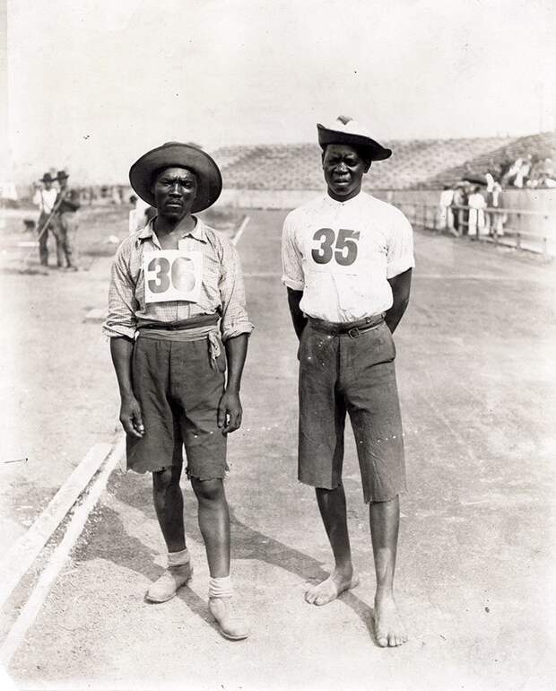 Африканцы впервые участвовали в Олимпийских играх Сент Луис, атлет, история, марафон, олимпийские игры, соревнования, спорт