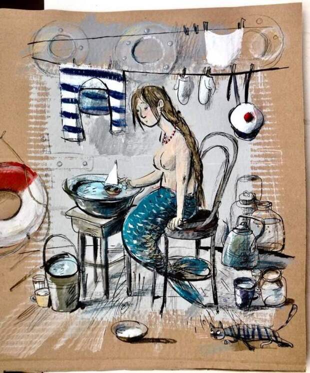Русалонька. Автор: Евгения Двоскина. Русалонька. Автор: Евгения Двоскина.