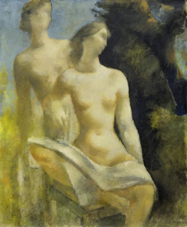1944_Обнаженные (Female nudes, seated and standing)_54.6 x 45.7_х.,м._Частное собрание.jpg 1944_Обнаженные (Female nudes, seated and standing)_54.6 x 45.7_х.,м._Частное собрание.jpg