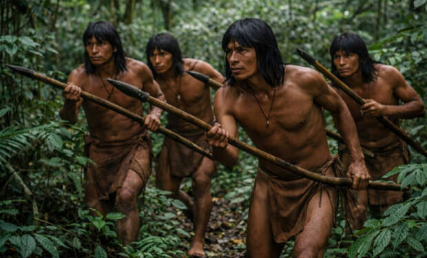 Лесорубы пошли в джунгли, а их там встретило племя индейцев, которые никогда не видели других людей