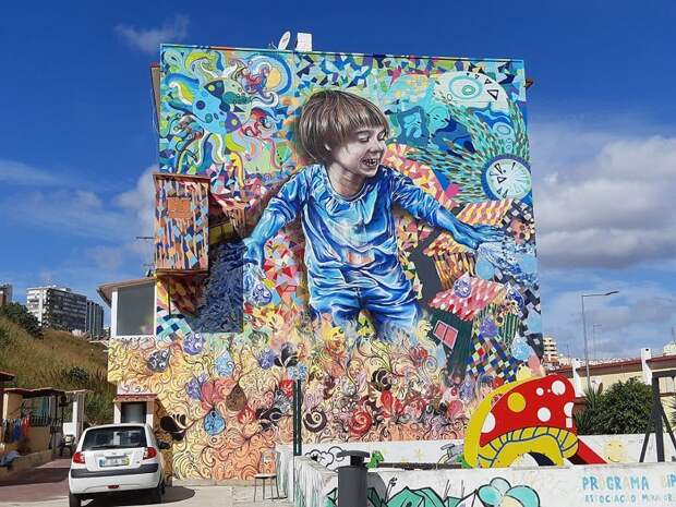 5. граффити, искусство, лиссабон, мир, португалия, творчество.город, улица