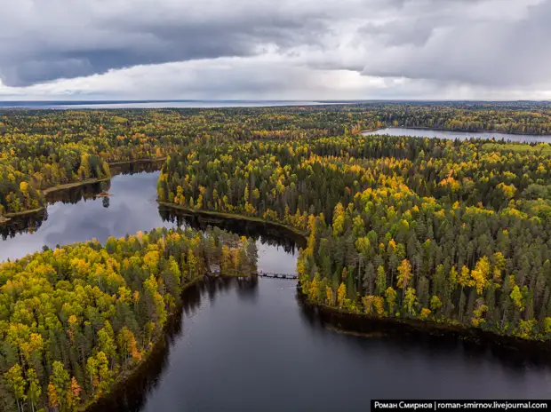 Красоты России. Осень на озерах Лекшмозерья.