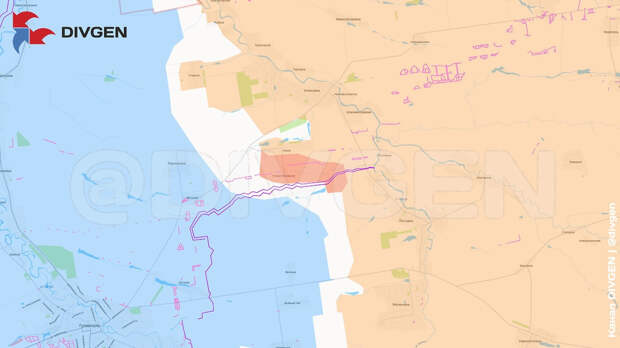 Карта СВО на 12 ноября 2025 года. Бойцы ГВ «Восток» освободили населённый пункт Новоуспеновское в Запорожской области. Фото © Telegram / DIVGEN   Карта СВО