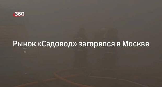 Пожар произошел на московском рынке «Садовод»