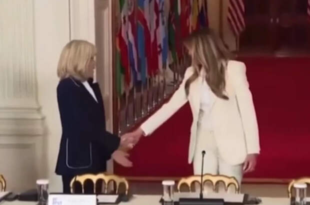 Эксперт по жестам увидел тайный смысл встречи Мелании Трамп и Брижит Макрон