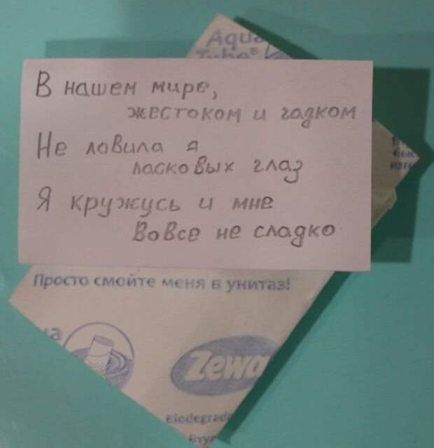 стих про унитаз