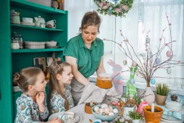 Готовимся к Пасхе. Печем куличи в микроволновке, с мятой и чаем матча