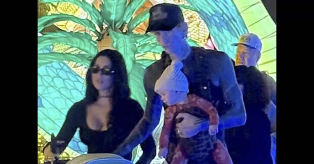 Меган Фокс и Machine Gun Kelly впервые засняли на публике с восьмимесячной дочерью