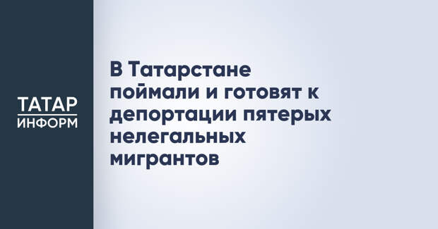 В Татарстане поймали и готовят к депортации пятерых нелегальных мигрантов
