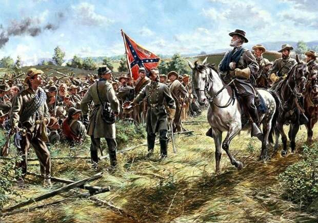 иллюстрация событий гражданской войны в Америке