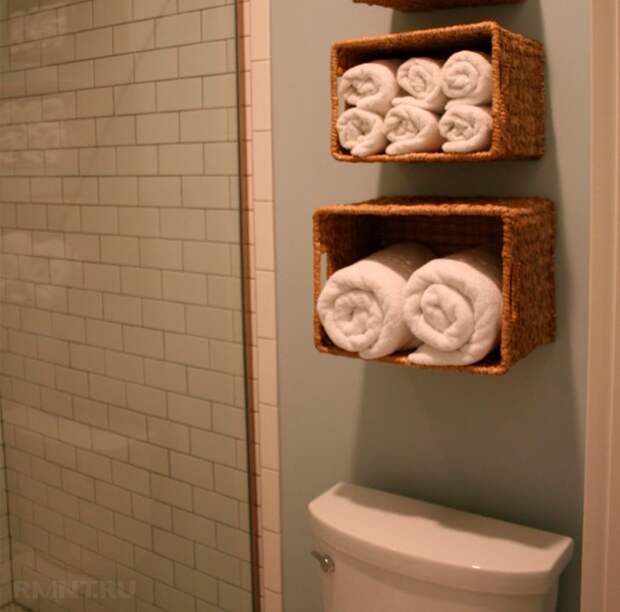 Места хранения в ванной комнате — вдохновляющие идеи фото