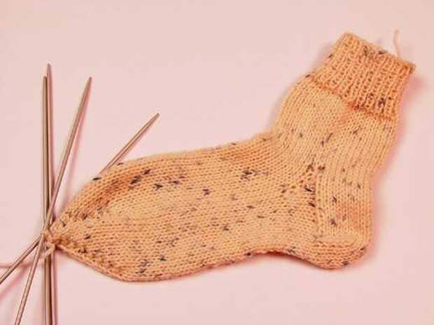 Вязание носка 4 спицами