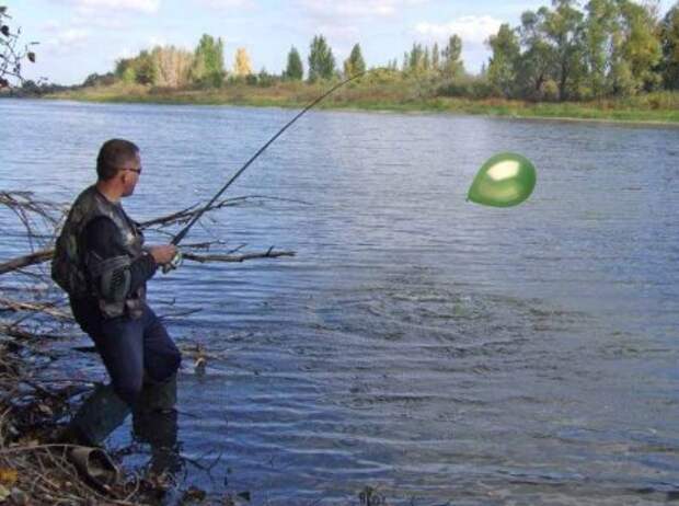 Ловля рыбы с воздушным шариком