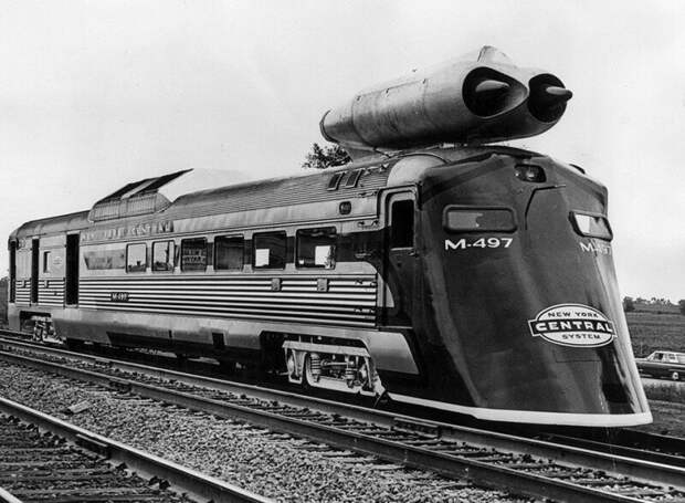M-497 'Black Beetle' нью-йоркский центральный железнодорожный реактивный поезд. история, ретро, фото