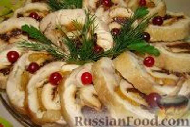 Фото к рецепту: Куриный рулет
