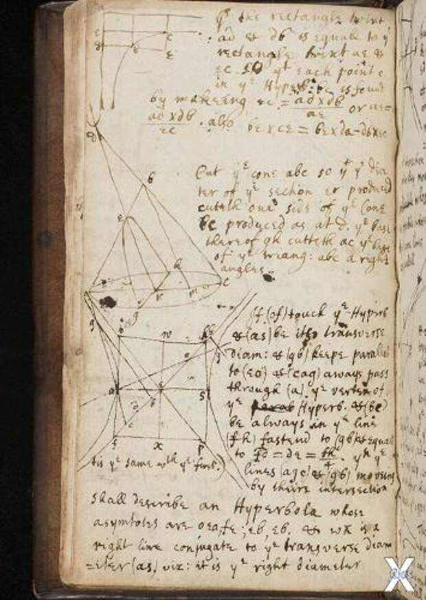 Блокнот Ньютона, в котором помимо размышлений об оптике записана информация о потраченной на искупление прошлых грехов. Фото: музей Фицуильяма в Кембридже